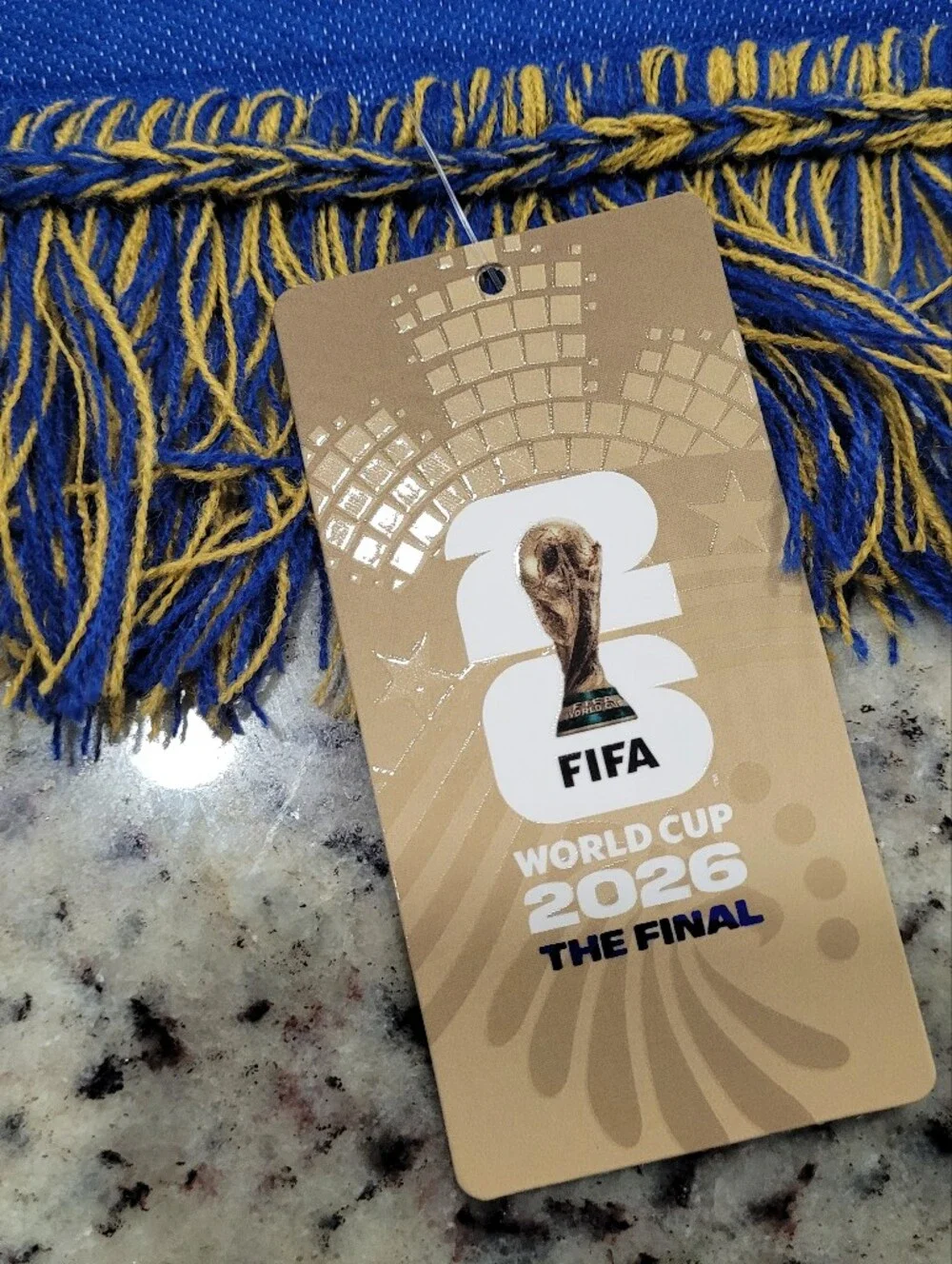 Fifa World Cup Final 2026 Scarf Blue And gold New York New Jersey